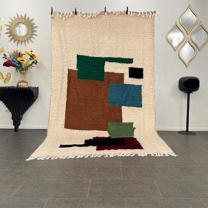 Handgemaakt Berbers wollen tapijt - Tapijt - 259 cm - 150 cm, Huis en Inrichting, Stoffering | Tapijten en Kleden