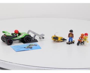 Playmobil 5174 Turbo Racer met 5116 Racemotor, 4698 Junio..., Ophalen of Verzenden, Gebruikt