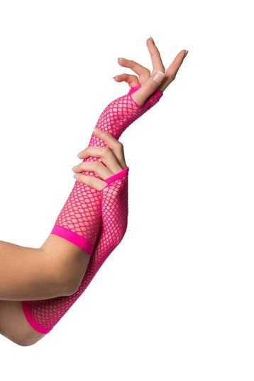 Vingerloze Handschoenen Lang Visnet Neon Pink, Ophalen of Verzenden, Nieuw