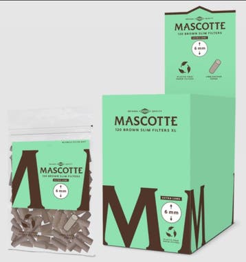 Mascotte brown slim paper filters XL 6 mm 120 st. 20 zakjes, Verzamelen, Verzenden, Nieuw, Overige typen