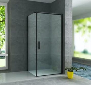 ALONI Douchecabine met Draaideur en Zijwand – 90 x 90 x 190, Ophalen of Verzenden, Nieuw, Glas, Bad