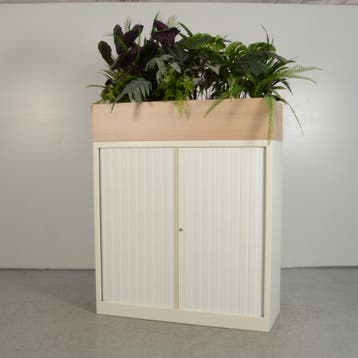 Roldeurkast Robberechts met plantenbak - Wit - 144 x 120 cm, Ophalen of Verzenden, Nieuw