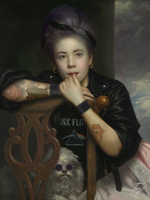 Teejo - Miss Prue – Rock’n’Rebel, Antiek en Kunst, Kunst | Designobjecten