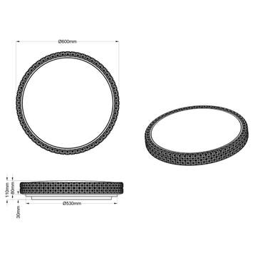 LED Plafondlamp - Trion Pegyon - 27W - Warm Wit 3000K -, Ophalen of Verzenden, Nieuw