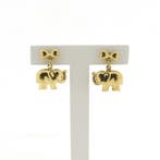 Gouden olifant oorstekers (Oorbellen), Ophalen of Verzenden, Gebruikt, Overige kleuren, Goud