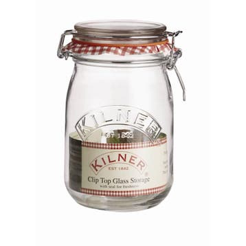 Kilner glazen weckpot / voorraadpot met beugelsluiting, 1 l, Verzenden