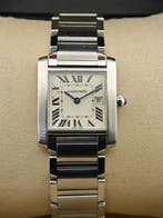 Cartier - Tank Francaise Midsize - 2465 - Dames - 2000-2010, Sieraden, Tassen en Uiterlijk, Horloges | Heren, Nieuw