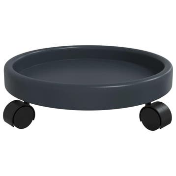 vidaXL Plantentrolleys 2 st met wielen ø34 cm 35 kg grijs, Verzenden, Nieuw