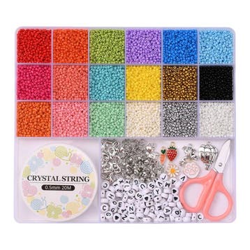 1 x DIY seed beads sieraden maken set –  in luxe opbergdoo, Ophalen of Verzenden, Nieuw, Kraal