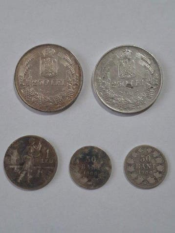Roemenië. Set of 5 coins, various Bani & Lei denominations