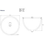 Waskom Just Solid Surface Opbouw 42 Cm Glans Wit, Doe-het-zelf en Verbouw, Sanitair, Ophalen of Verzenden, Nieuw