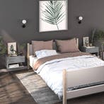 vidaXL Nachtkastjes 2 st wandgemonteerd grijs sonoma, Minder dan 45 cm, Verzenden, Nieuw, Minder dan 55 cm