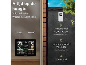 LONQ Q5 - Draadloos Weerstation - 16 functies - Incl. DCF, Verzenden, Nieuw