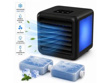 Veiling - QUIGG Mini Air Cooler  - LED Verlichting – Lucht, Witgoed en Apparatuur, Ventilatoren, Gebruikt