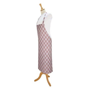 Halterschort Beige en Wit Geblokt 70x95cm 100% Katoen - Treb, Huis en Inrichting, Verzenden, Nieuw, Overige kleuren, Schort