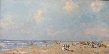 Joop van Leeuwen (Den Haag 1962) - Strandgezicht met