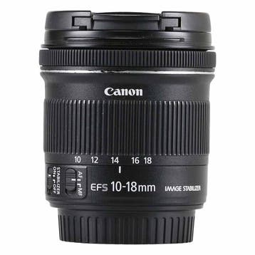 Canon EF-S 10-18mm f/4.5-5.6 IS STM met garantie, Gebruikt, Canon, Canon EF-S, Groothoeklens