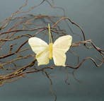 Vlinders Geel 7 cm 6 stuks met clip, Ophalen of Verzenden, Nieuw