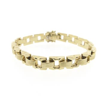 Gouden Bismarck schakelarmband, Ophalen of Verzenden, Gebruikt, Goud, Goud