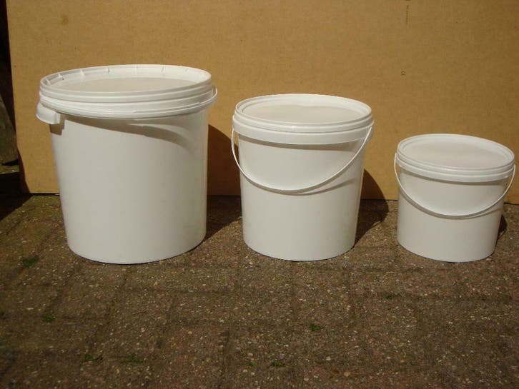Emmer / Emmers met deksel, 5, 10, 20 liter. NIEUW, Doe-het-zelf en Verbouw, Kratten en Dozen, Overige typen, Nieuw, Ophalen of Verzenden