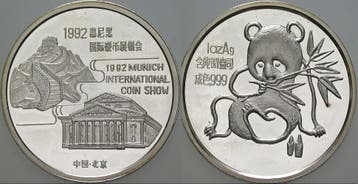 Panda-zilver medaille 1992 China Volksrepublik, Verzenden