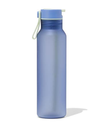 HEMA Waterfles met rietje 600ml blauw, Verzenden, Nieuw