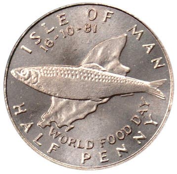 Isle of Man (Brits Kroonbezit). Elizabeth II. 1/2 Penny 1981