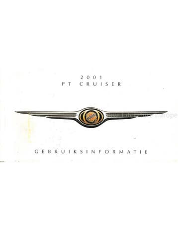 2001 CHRYSLER PT CRUISER INSTRUCTIEBOEKJE NEDERLANDS