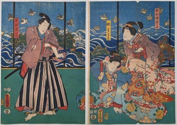 KUNISADA • Kabuki-scène • Japanse houtsnede • Ukiyo-e -