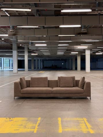 BB Italia Ray Bank | Taupe | NIEUWSTAAT + Garantie, Huis en Inrichting, 250 tot 300 cm, 100 tot 125 cm, Stof, Ophalen of Verzenden
