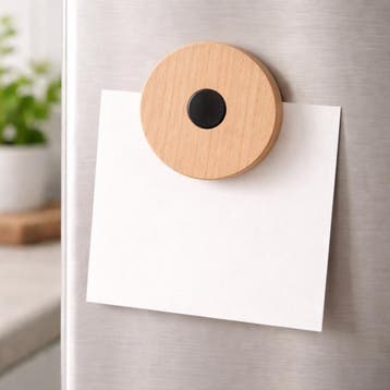 HOCHO Beukenhouten Koelkastmagneet ø80 mm – Elegant en Pe, Ophalen of Verzenden, Nieuw