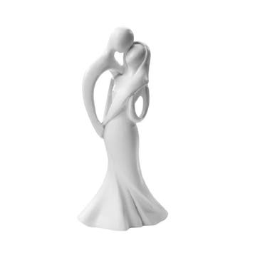 Taarttopper Bruidspaar Modern Polystone 10cm, Verzenden, Nieuw