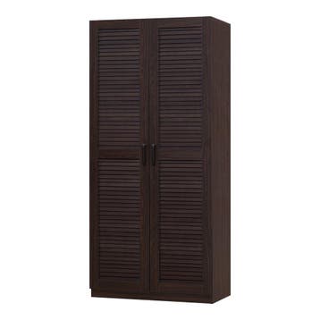 Kledingkast Finning 176x80x52 cm walnootkleurig donker [en.c, Verzenden, Nieuw