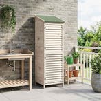 vidaXL Tuinschuur Wit 59 x 56 x 176 cm Massief Vurenhout, Tuin en Terras, Verzenden, Nieuw