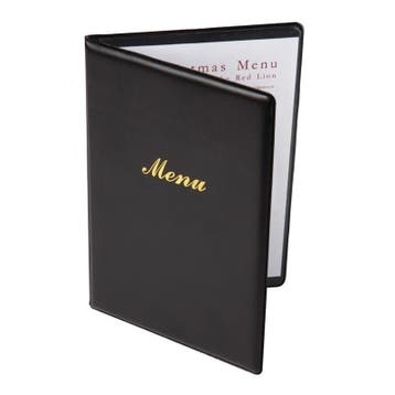 Menu map PVC zwart | A5 formaat | 1 hoes 2 paginas Olympia, Verzenden, Nieuw in verpakking