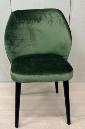 Venture Home Velvet Eetkamerstoel (Zwart, Groen), Huis en Inrichting, Stoelen, Ophalen of Verzenden, Gebruikt