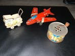 unknown - Blikken speelgoed - 3 tin toys - Crank music drum,