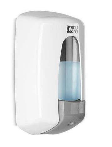 witte Kunststof zeepdispenser 900 ML, Verzenden