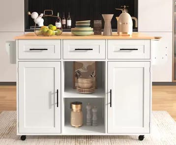 Keukeneiland 139 cm – Uitschuifbare Trolley met Opbergruimte, Huis en Inrichting, Verzenden, Nieuw