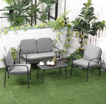 Tuinset - 4 persoons - Loungeset - 2 Tuinstoelen - Tuinbank, Tuin en Terras, Tuinsets en Loungesets, Verzenden, Zo goed als nieuw