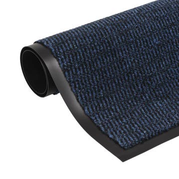 vidaXL Droogloopmat rechthoekig getuft 80x120 cm blauw, Verzenden, Nieuw