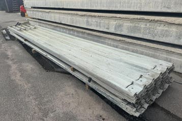 Tweedehands damwandplaten dak – wit – 6500 mm – € 2,75 m2, Gebruikt, Overige materialen