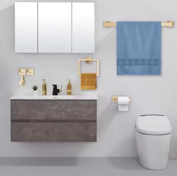 Roestvrijstalen Handdoekhouder Set – Wandmontage Goud, Verzenden, Nieuw