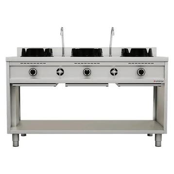 Unninox Wokfornuis | Gas | 3 Branders 3x 15kW | Waterkranen, Ophalen of Verzenden, Nieuw in verpakking