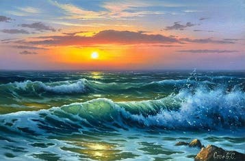Sergei Stoev (1971) - Sunrise over sea