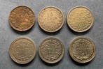 Nederland. Wilhelmina. 10 cent 1892, 1903, 1905, 1915, 1921,, Postzegels en Munten, Munten | Nederland