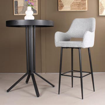 Lenon barkruk boucle 2.0 - 75 cm - grijs, Ophalen of Verzenden, Nieuw, Grijs