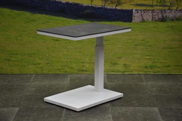Tracy bijzettafel 60x40xH46-67 cm in hoogte verstelbaar wit, Ophalen of Verzenden, Nieuw