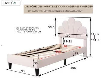 Gestoffeerd Eenpersoons-en Tweepersoonsbed 90x200 / 140x200, Verzenden, Nieuw