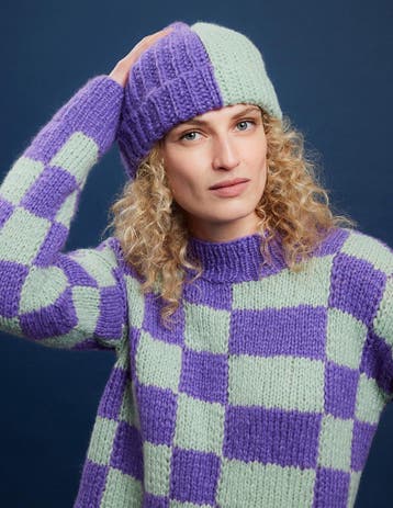 Haakpatroon Muts Quinley met kleurcontrast in WoolAddicts, Ophalen of Verzenden, Nieuw